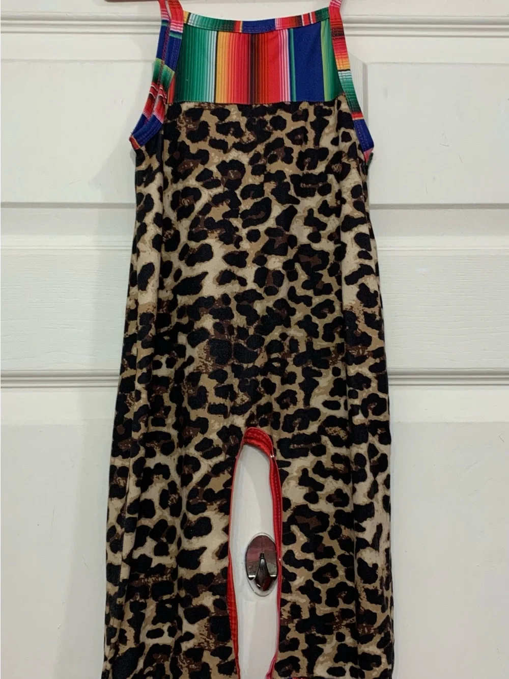 Boutique Baby Girl Serape Western Cheetah 12-18 Months Festive Romper.      3766